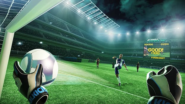 uno de los juegos de realidad virtual de fútbol